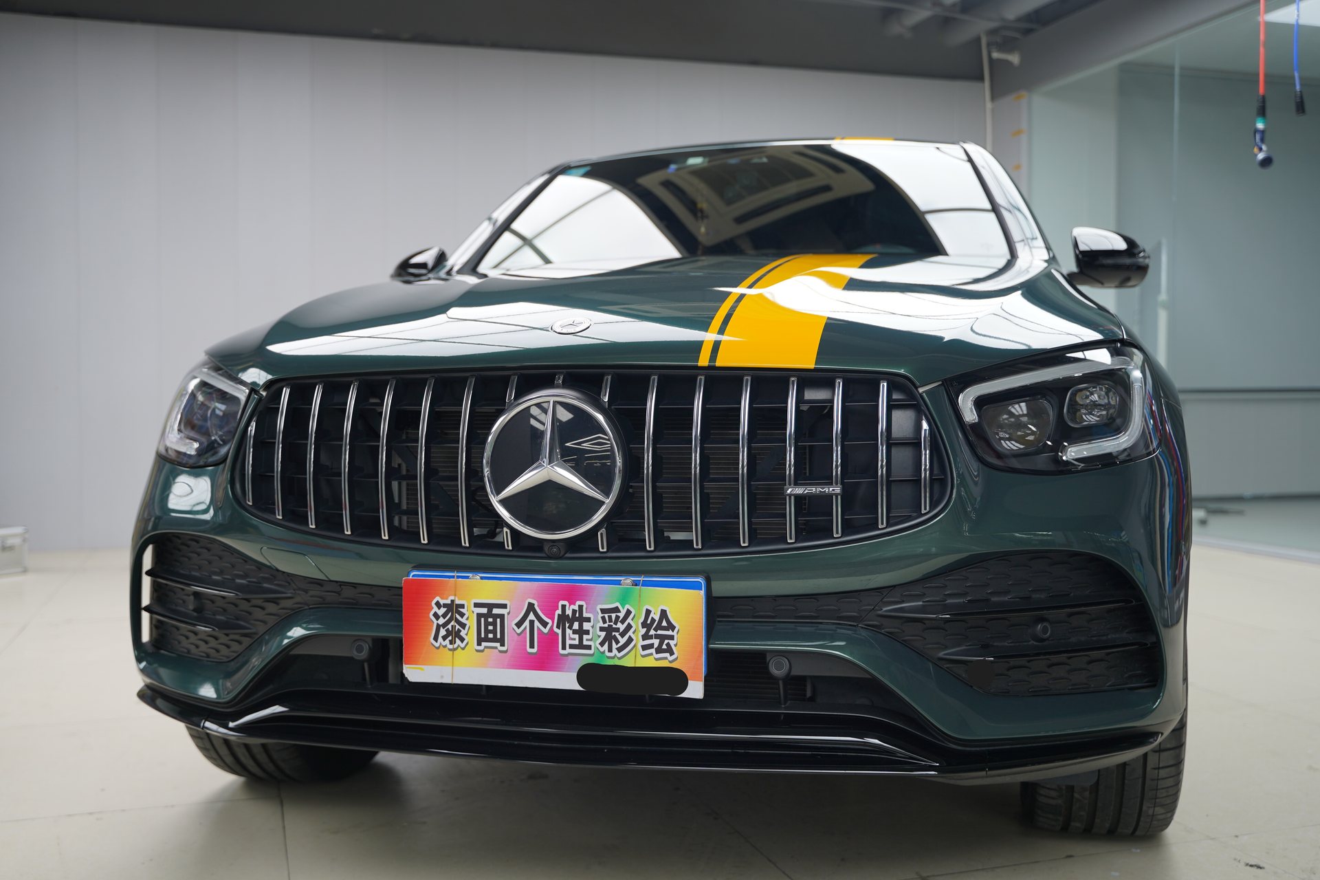 哥特兰绿 汽车改色膜施工图片 1